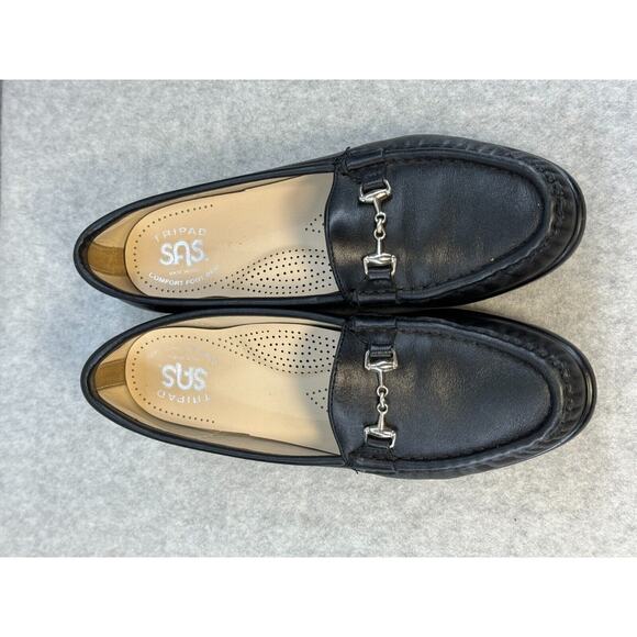SAS Metro Loafers Black Leather Women's 7 Worn Once! - Picture 6 of 10